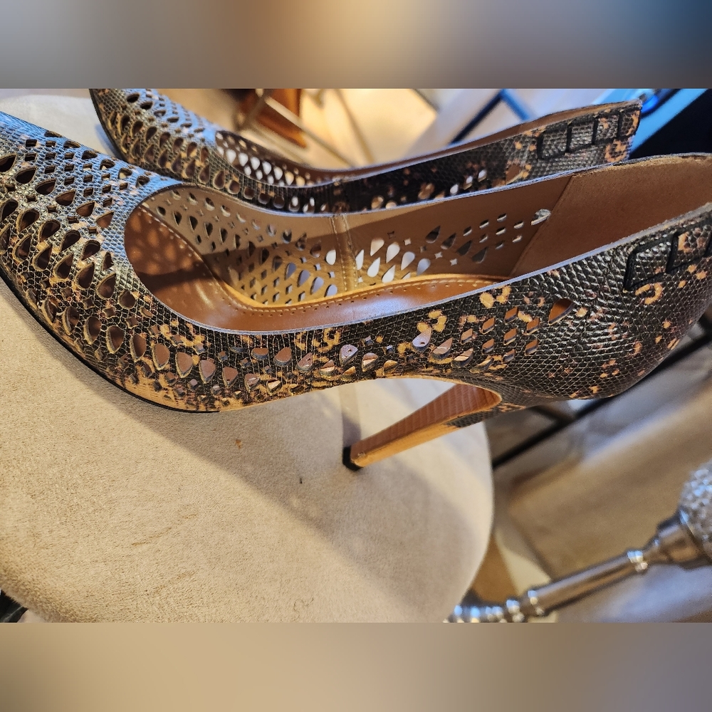 Porenza Schouler leopard print heels